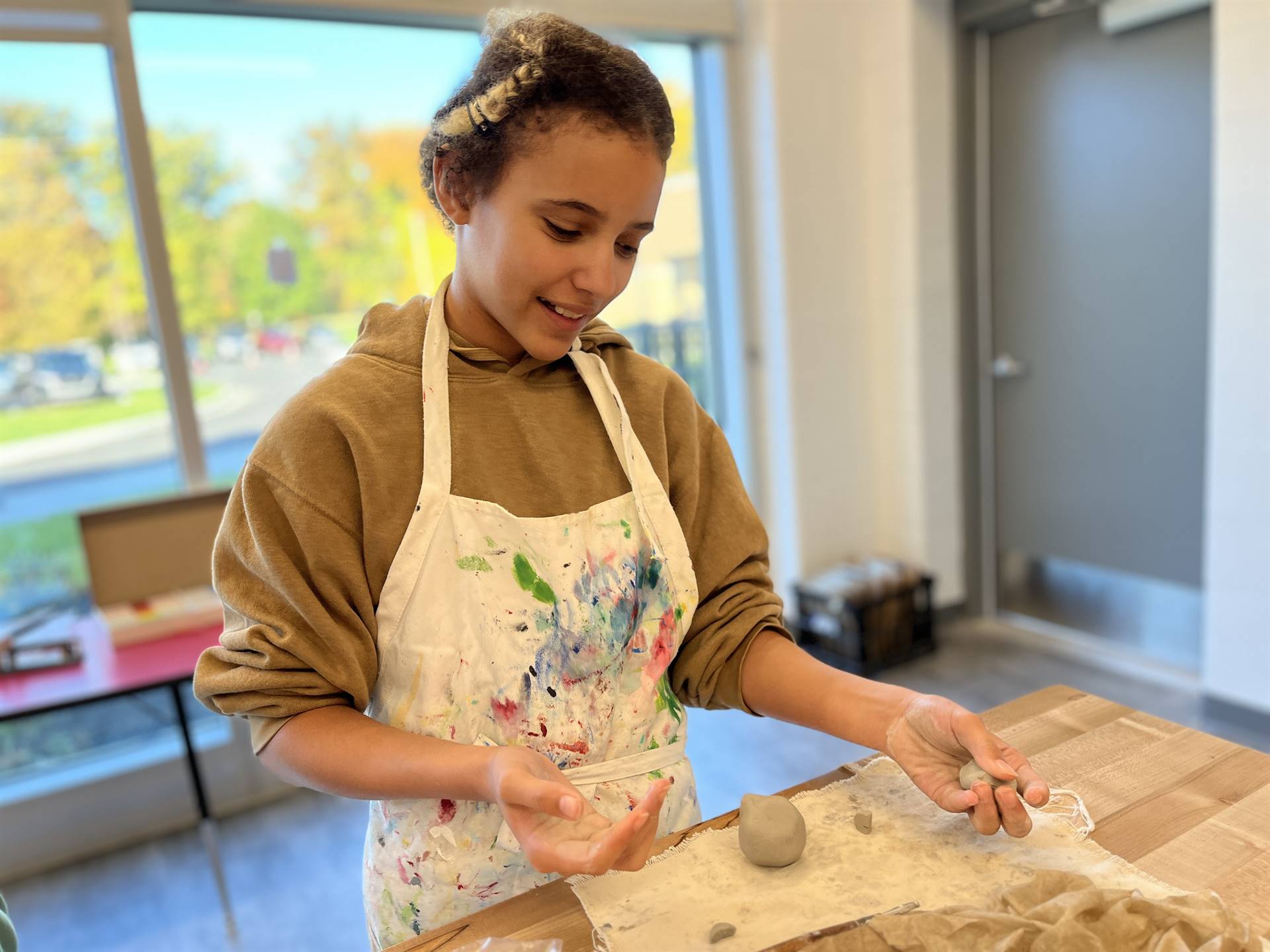 IHES Student Making Ceramics