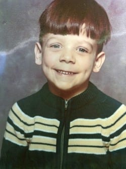 Mark Richardson as a child