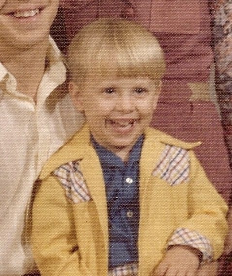 Mick Davis as a child